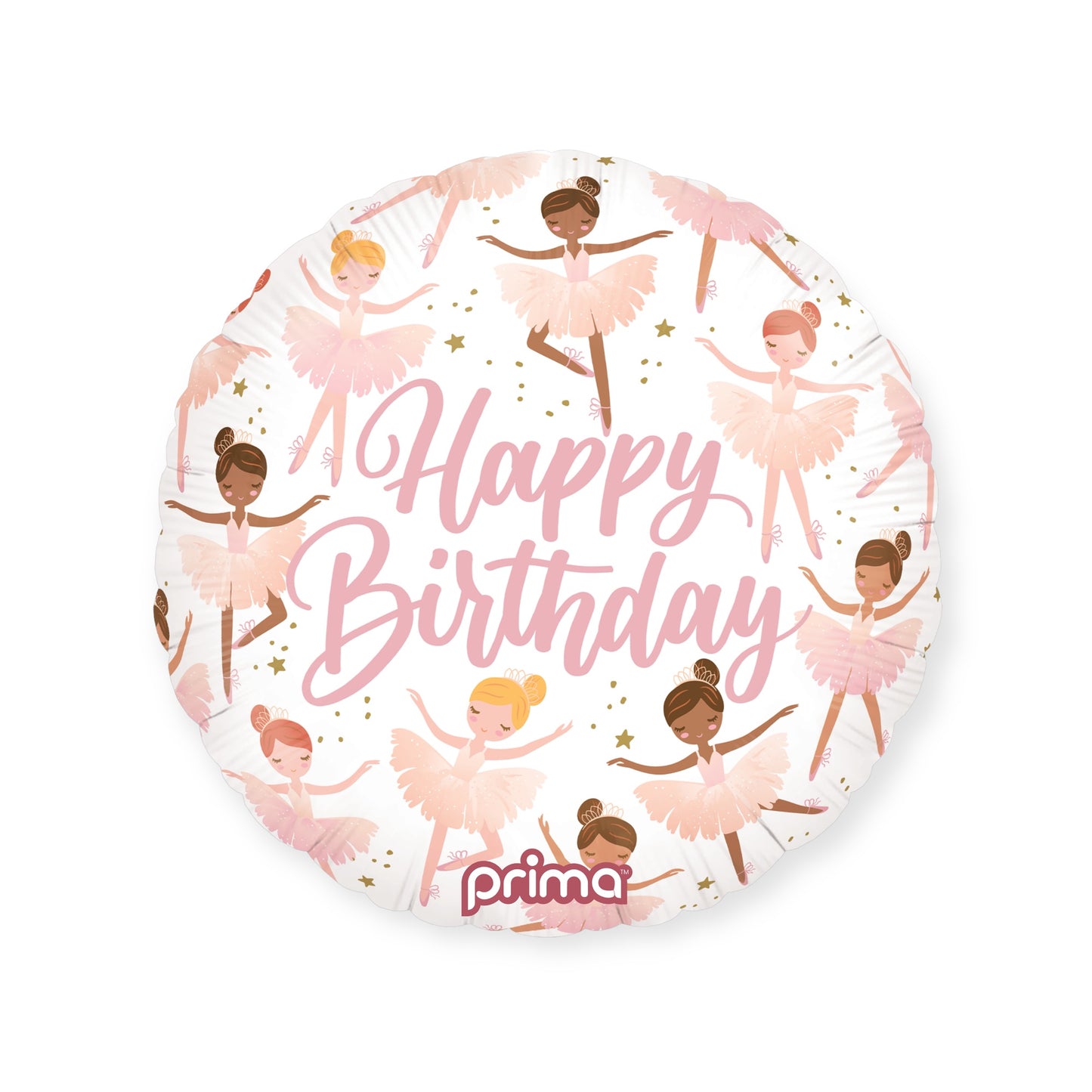 18" Round Birthday Ballerinas (1 Stk.)