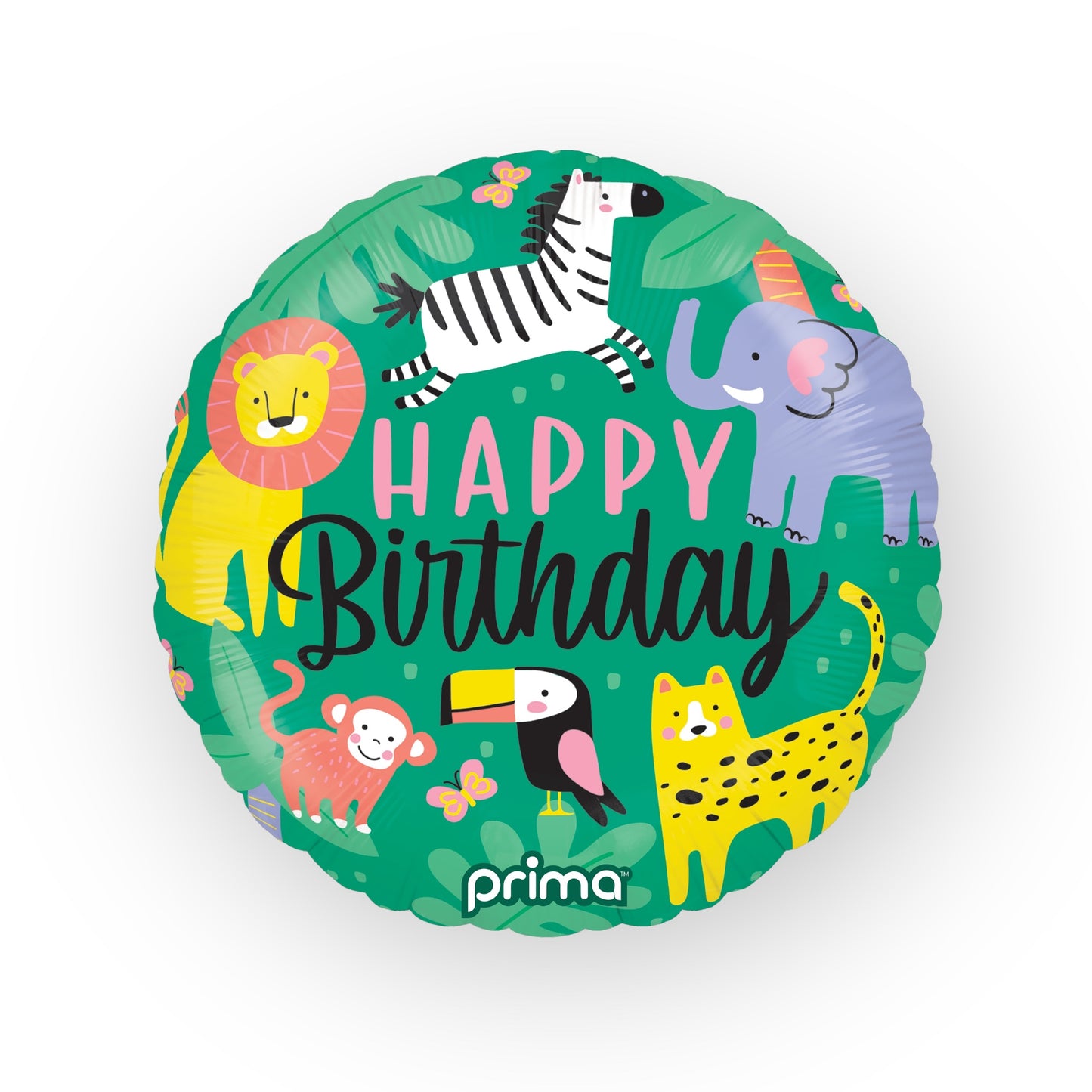 18" Round Happy Birthday Jungle (1 Stk.)