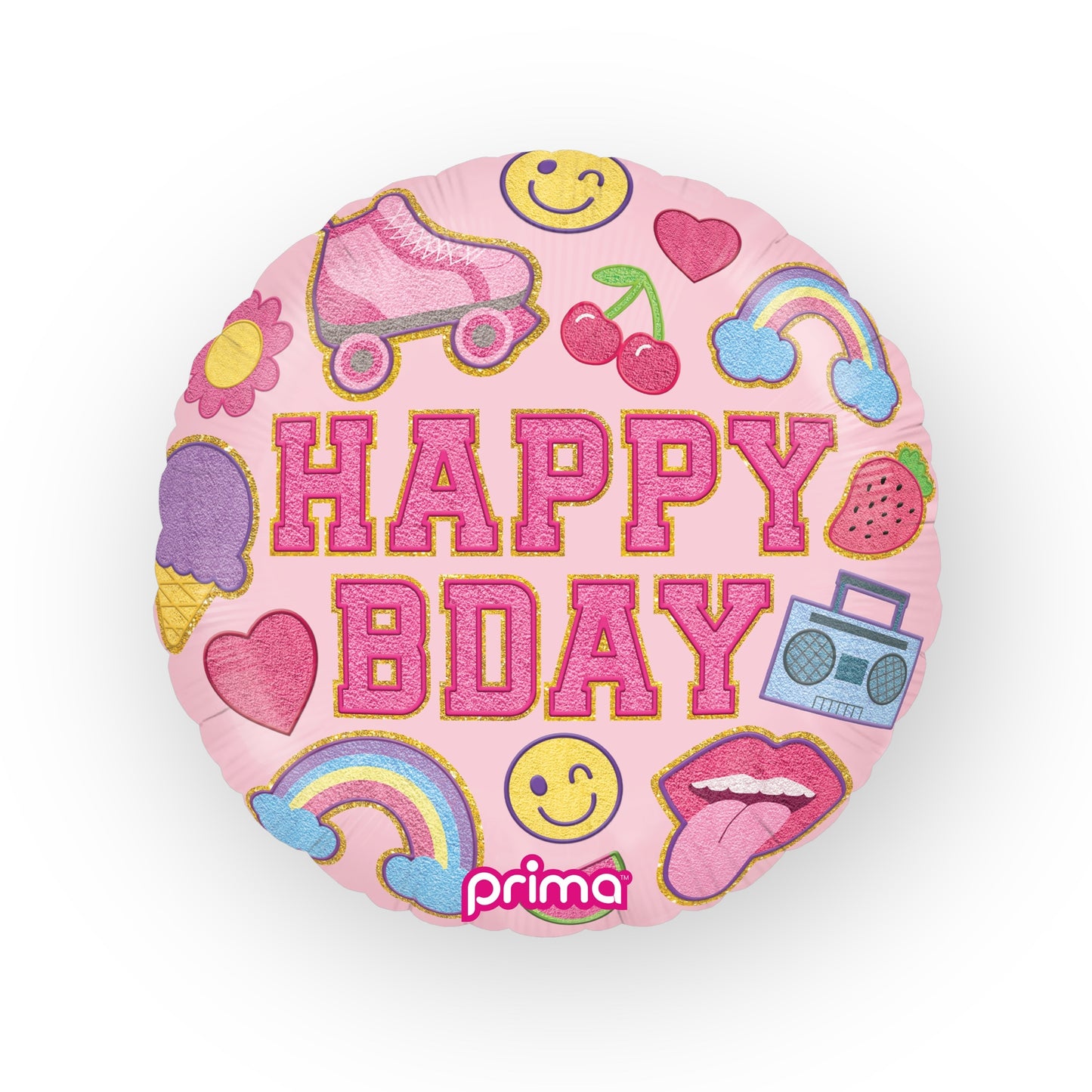 18" Round Birthday Girl Patches (1 Stk.)
