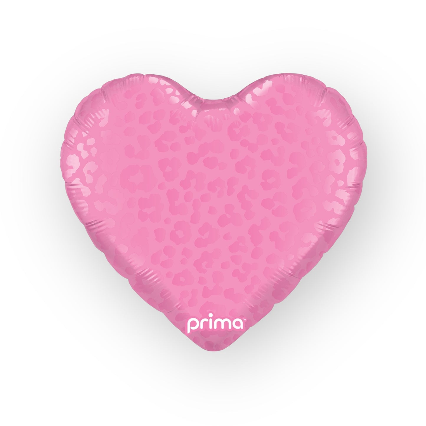 18" Heart Dark Pink Matte & Shiny Leopard Print (1 Stk.)