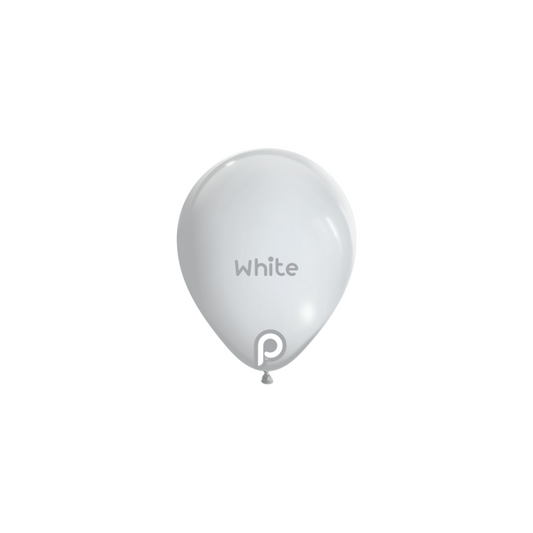 Prima WHITE 5" Latexballons (100 Stk.)