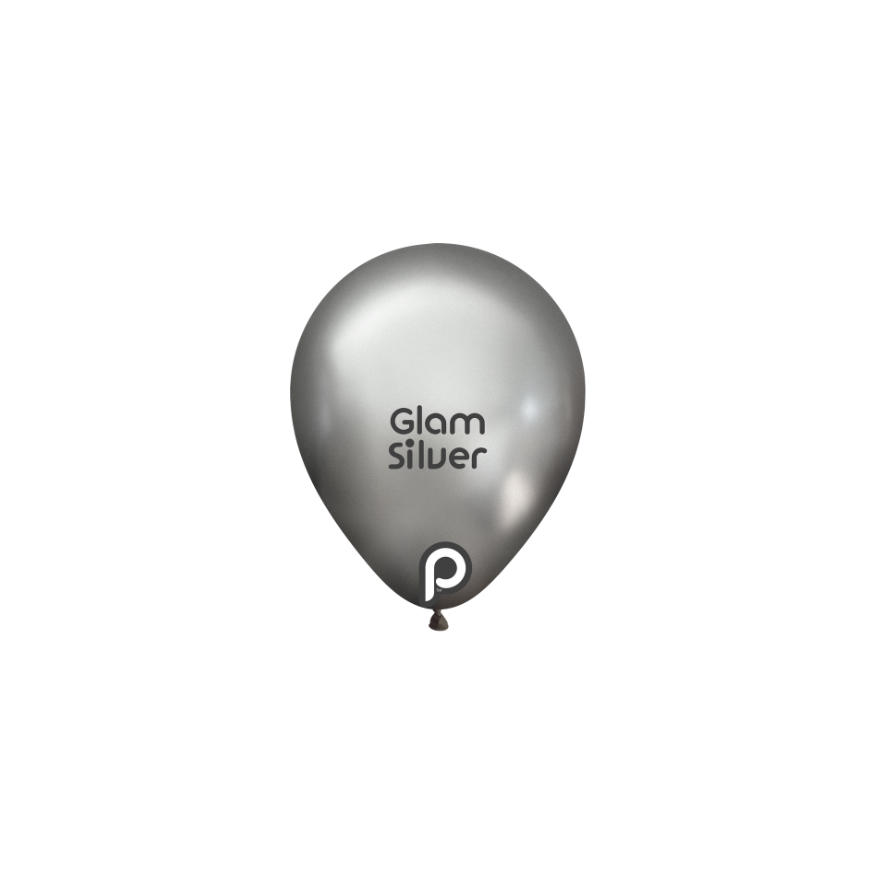Prima GLAM SILVER 5" Latexballons (100 Stk.)