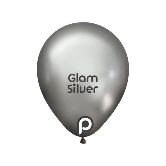 Prima GLAM SILVER 18" Latexballons (25 Stk.)