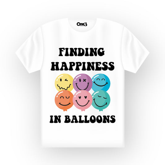 Oversize Kurzarm Shirt 'finding happiness in balloons'