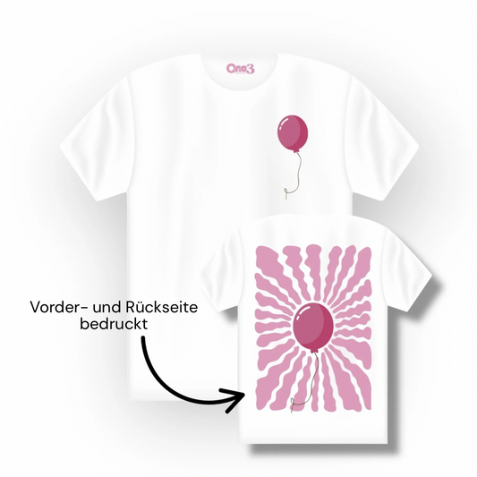 Oversize Kurzarm Shirt 'balloon art' beidseitig bedruckt