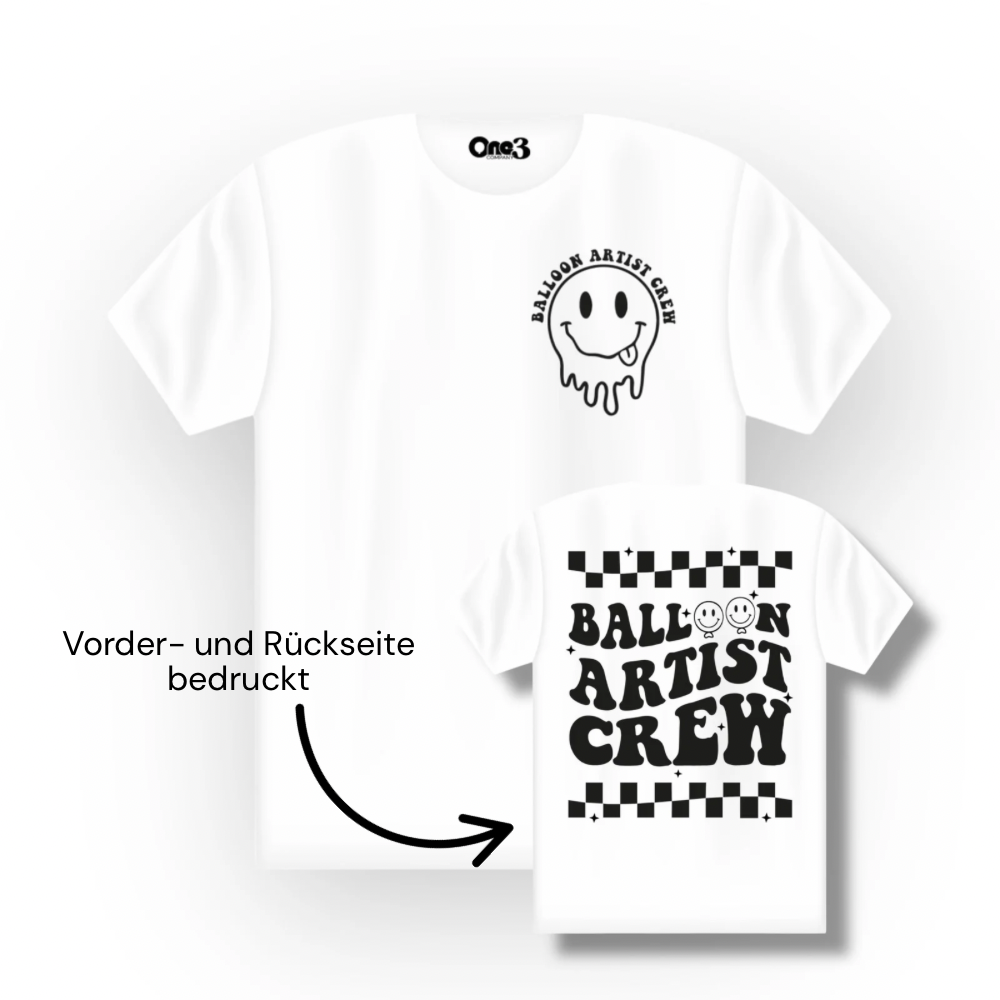 Oversize Kurzarm Shirt 'balloon artist crew' beidseitig bedruckt