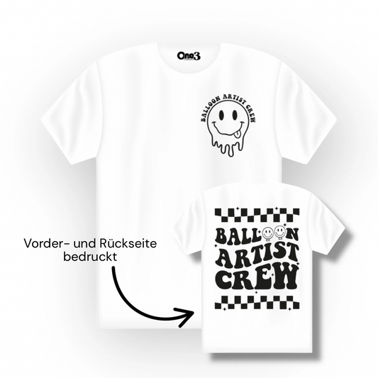 Oversize Kurzarm Shirt 'balloon artist crew' beidseitig bedruckt